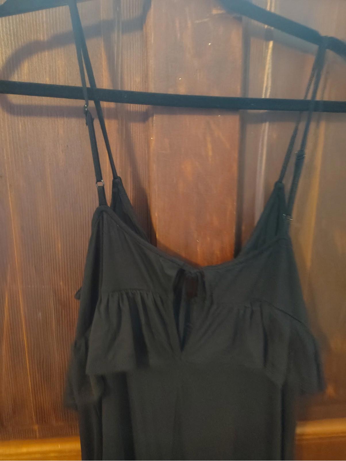 Double Zero Nwt $38.99 Women’s Maxi Simple Dress Size L Black — image 4 of 4